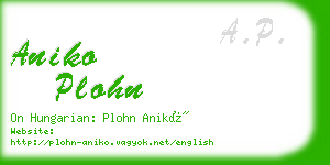 aniko plohn business card